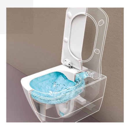 Унитаз подвесной безободковый с функцией биде Creavit Elegant EG321-00CB00E-0000